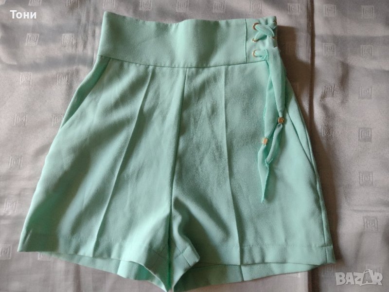Елегантни къси панталони Elisabetta Franchi с висока талия, вталени., снимка 1