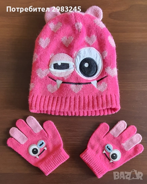 Комплект детска шапка с ръкавици, снимка 1