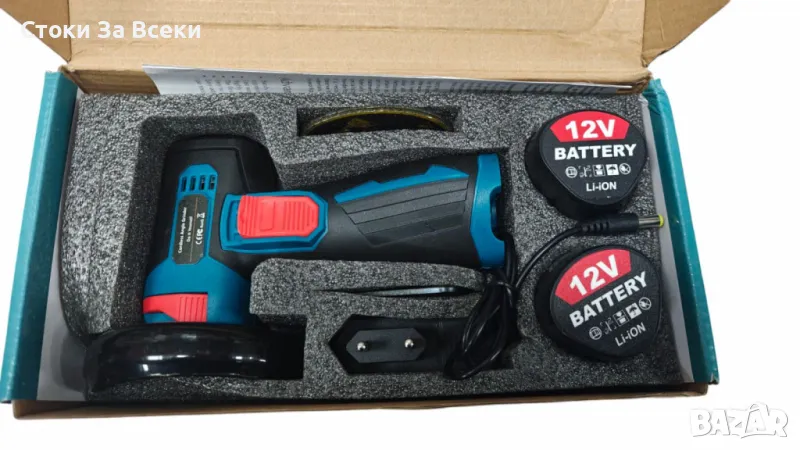 Акумулаторен ъглошлайф 12V - Компактен и мощен инструмент за прецизна работа, снимка 1