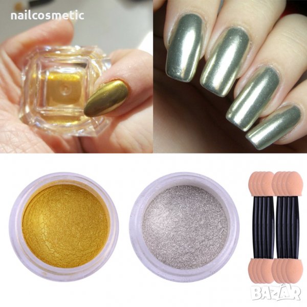 Прах за огледален ефект, декорация на маникюр, снимка 1