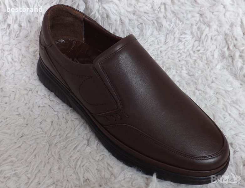 Обувки, естествена кожа, без връзки, код 597/75, снимка 1