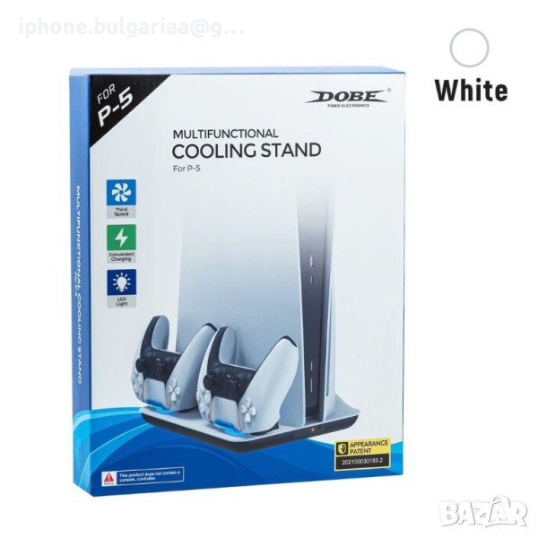 Охладителна Станция за PlayStation5 PS5 Cooler  Зарядно за Котролерите, снимка 1