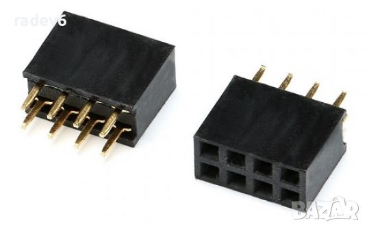 Женска рейка 2x4, 2.54MM, Female Header, снимка 1