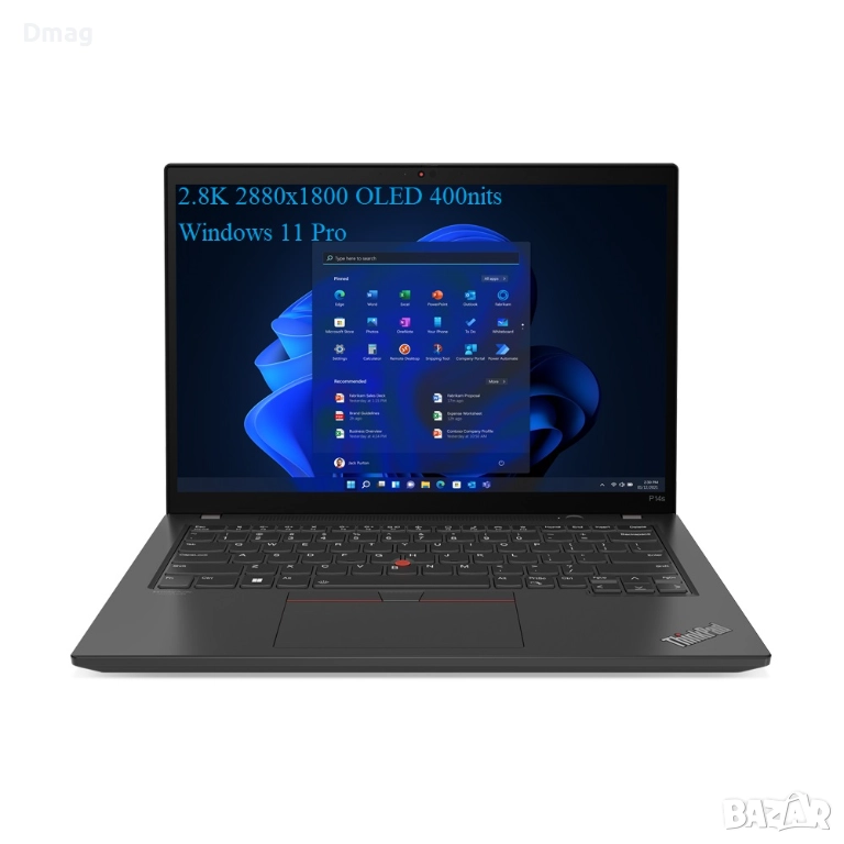 14" 2.8k ThinkPad P14s / i5-1340P / 16GB DDR5/ 512GB SSD /W11Pro, снимка 1