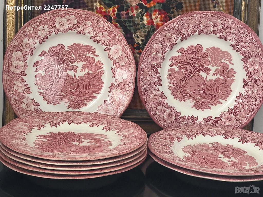 6 бр основни чинии England, снимка 1