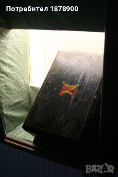 стара дървена рисувана кутия, снимка 1
