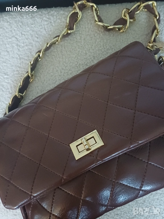 Кожена дамска чанта., снимка 1