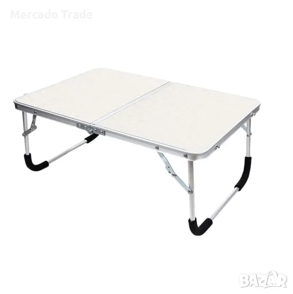 Сгъваема маса за къмпинг, Бял-Сив, снимка 1