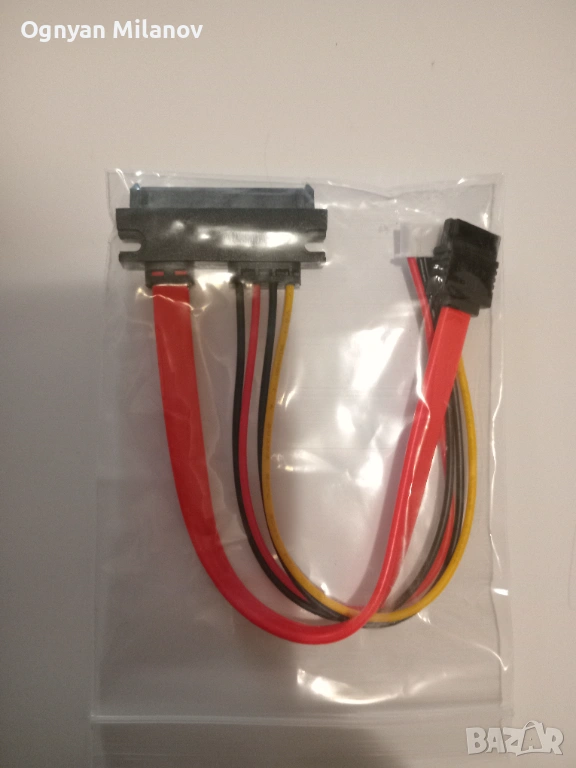 SATA 7+15 към SATA 7пинов захранващ кабел за данни, снимка 1