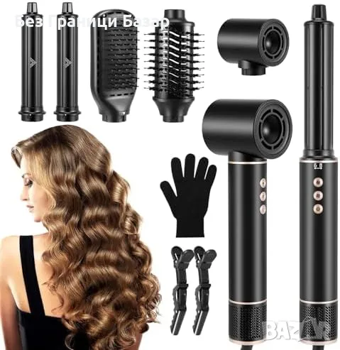Нов Стайлер за Коса 1400W 5 в 1 Сешоар, Четка, Маша, Обем, Жени, Прическа, снимка 1