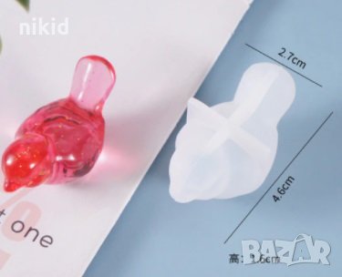 3D Малко врабче птичка силиконов молд форма фондан шоколад смола гипс, снимка 1