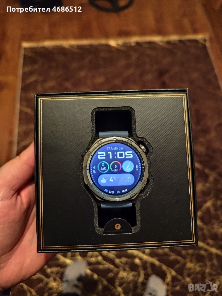 Смарт часовник HUAWEI WATCH GT 5 BLUE VLI-B19W Blue Woven Strap 46 MM, GPS, ПУЛСОМЕР, SPO2, снимка 1