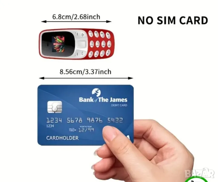 мини телефон с две сим карти, снимка 1