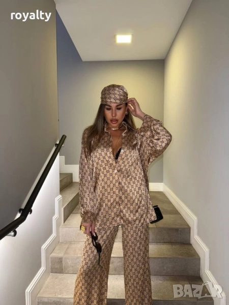 Луксозен комплект сатен от две части, снимка 1