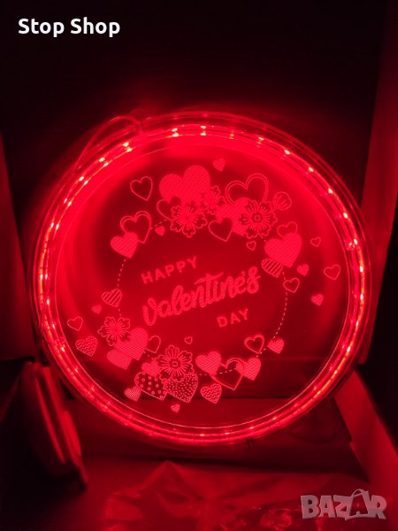 Лед лампа Свети Валентин valentine 3d Lig, снимка 1