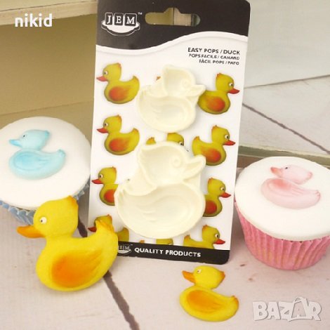 Пате патета 2 размера пластмасови форми форма резец резци печат за фондан тесто декор мъфини торта, снимка 1