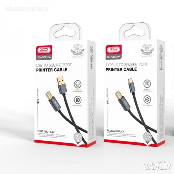 XO-GB010A, USB-A USB-B (Printer), синхтонизиращ кабел 1.5m / Черен / Баркод : 2402230, снимка 1