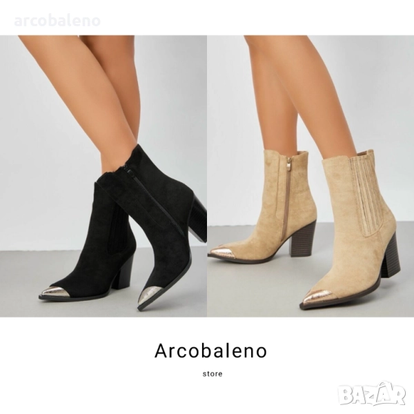 Дамски уестърн и байкърски боти, 2цвята , снимка 1