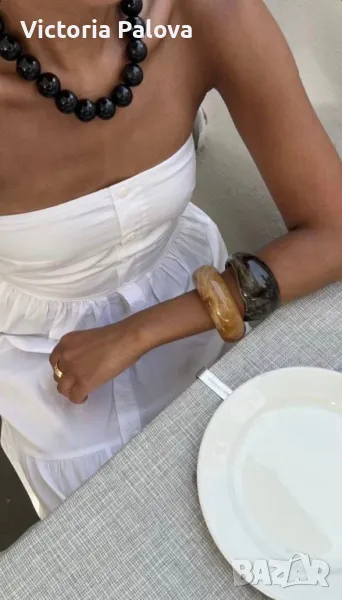 Красива дървена гривна бохо стил, снимка 1