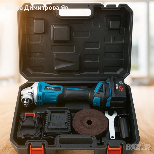 Акумулаторен безчетков ъглошлайф IF Tools AG03 – 36V, 2×4.0Ah батерии, комплект в куфар, снимка 1