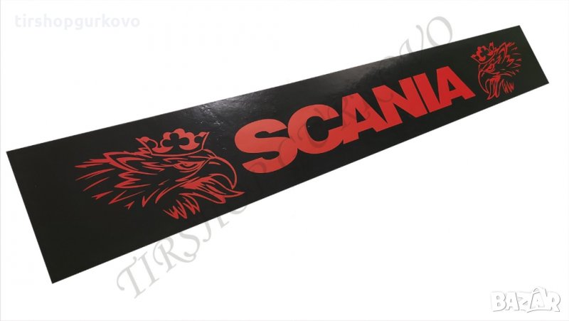 Гума за ремарке/камион SCANIA черна със син/червен надпис, снимка 1