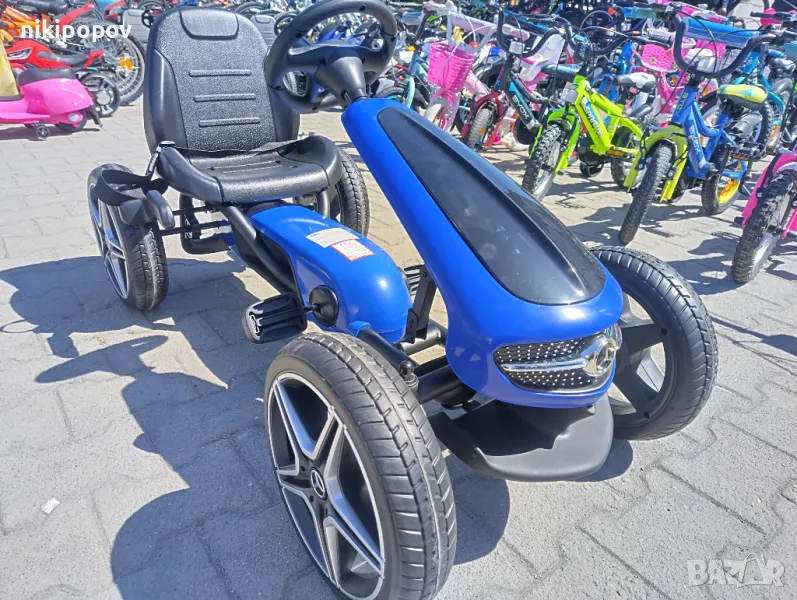 MERCEDES Картинг Mercedes Benz Go Kart EVA син, снимка 1