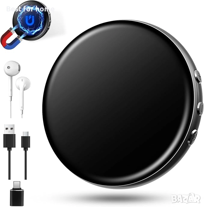 Мини диктофон с 64GB памет и метален корпус, намаляване на шума, снимка 1