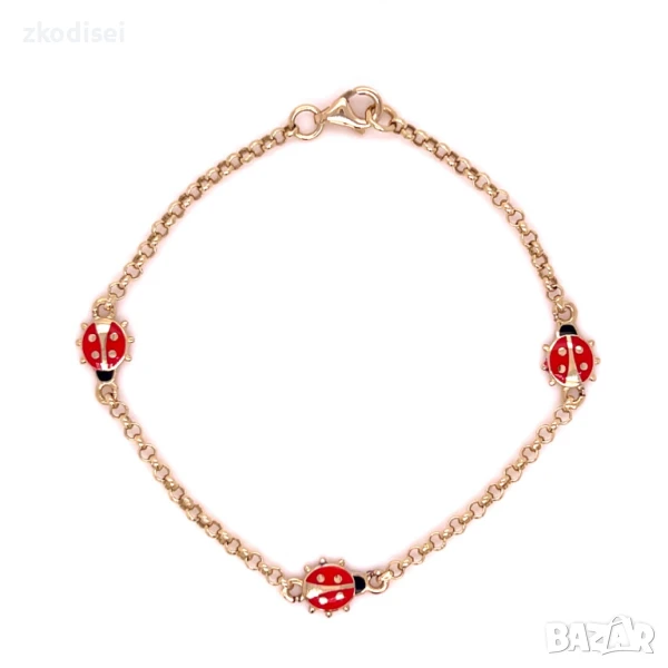 Златна детска гривна 2,04гр. 15,5см. 14кр. проба:585 модел:33715-5, снимка 1