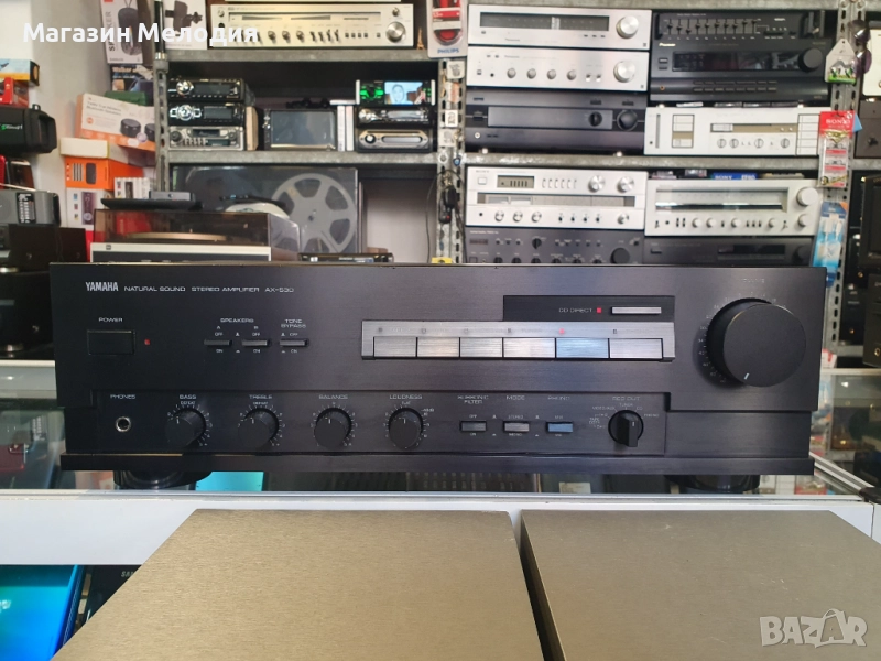 Усилвател Yamaha AX-530 Две по 110 вата на 4 ома. В отлично техническо и визуално състояние., снимка 1