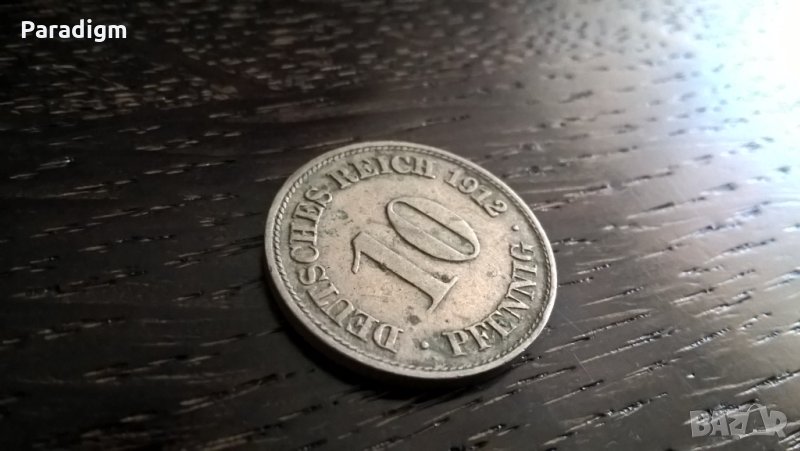 Райх монета - Германия - 10 пфенига | 1912г.; серия D, снимка 1