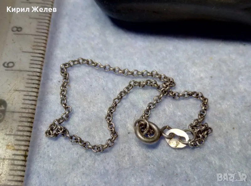 ФИНА СРЕБЪРНА ГРИВНА СРЕБРО 925 РЕТРО ПЛЕТКА РЪЧНА ИЗРАБОТКА 48251, снимка 1