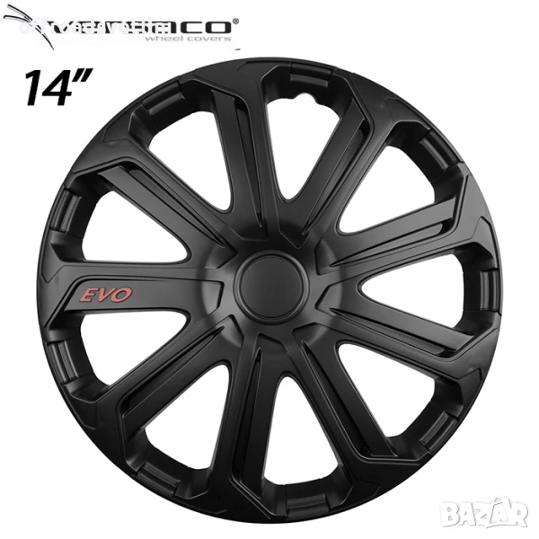 4 Броя Тасове за джанти 14'' Versaco Evo Black, снимка 1