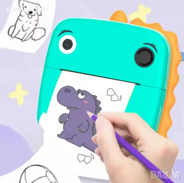 Детски цифров фотоапарат с незабавен печат, снимка 1