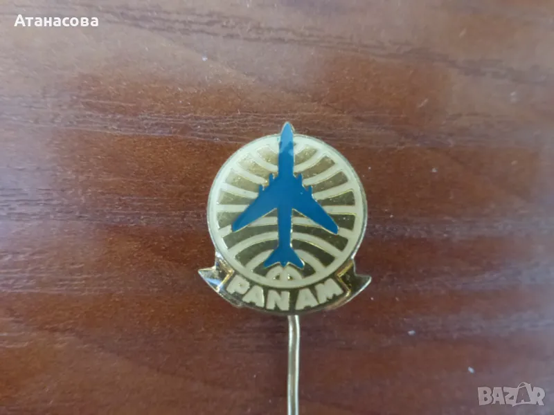 Колекционерска значка PAN AM 1960 г Самолет, снимка 1