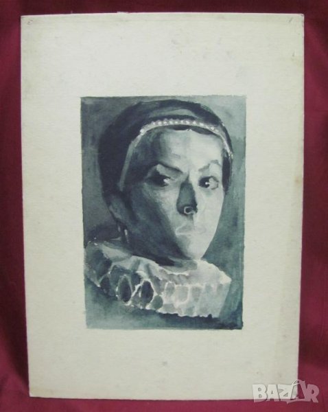 Стара Картина Акварел, снимка 1