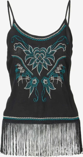 Дамски топ Koroshi, 100% вискоза, Черен, XL, снимка 1