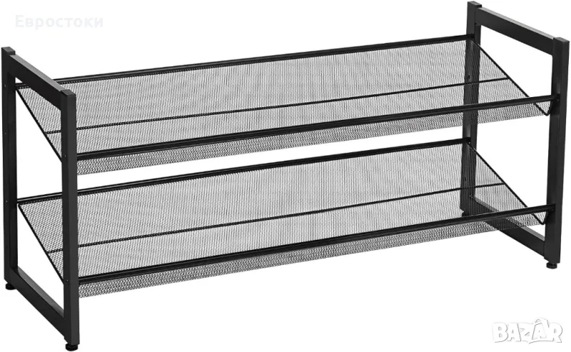 Метална поставка за обувки SONGMICS, рафт за съхранение на обувки с възможност за подреждане , снимка 1