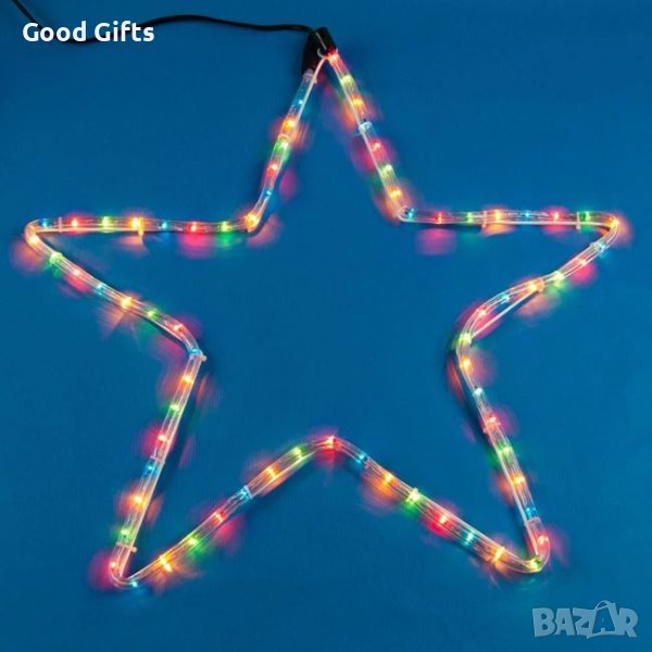 Светеща коледна звезда, 58см, Многоцветна, снимка 1