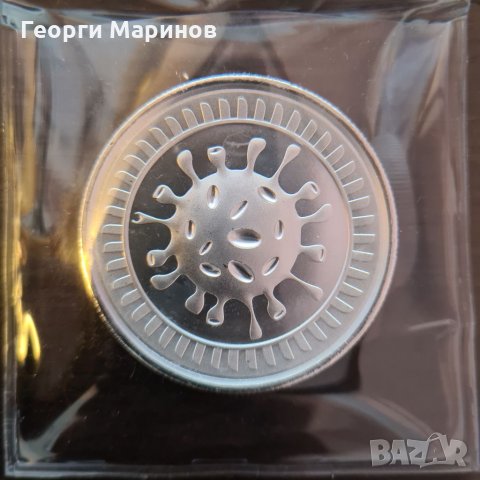 Сребърна монета, Silver round, COVID-19, 2020 година, 2 унции, проба 999, снимка 2 - Нумизматика и бонистика - 34991829