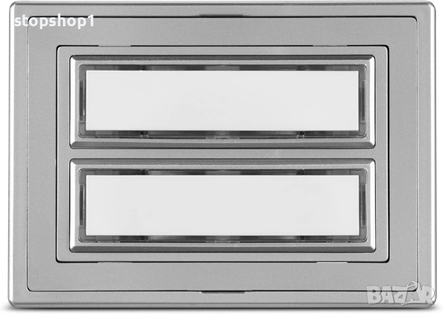Звънец REV - 2-посочен звънец с табела, осветен, 8-12 VAC 1.5 A, сребрист, снимка 3 - Други - 53876080
