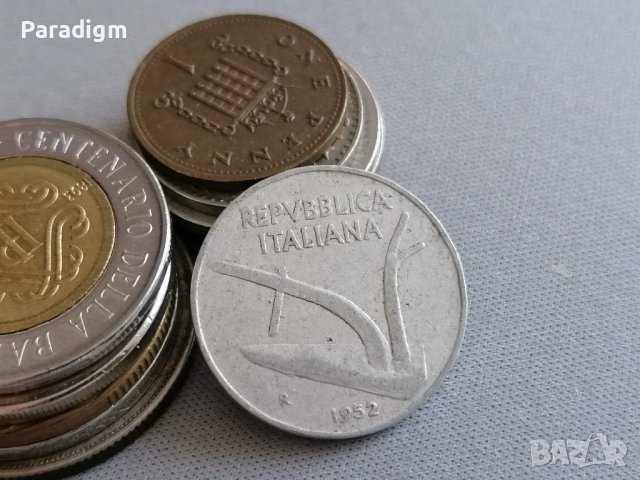 Монета - Италия - 10 лири | 1952г., снимка 2 - Нумизматика и бонистика - 39148495