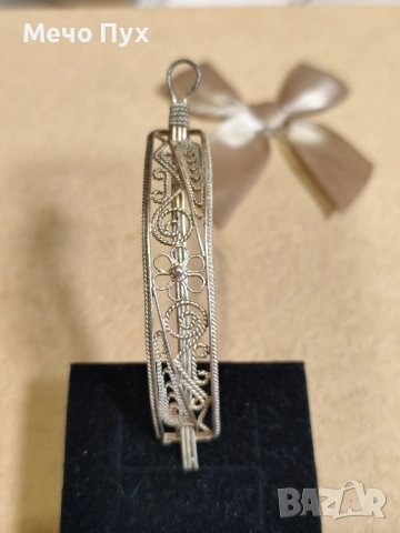 Стара сребърна шнола на коса Филигран , снимка 7 - Други ценни предмети - 52251218