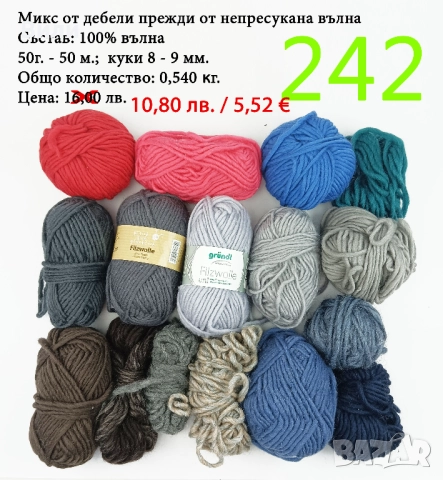 Евтини прежди в малки количества - нови и остатъци , снимка 15 - Други - 52042441