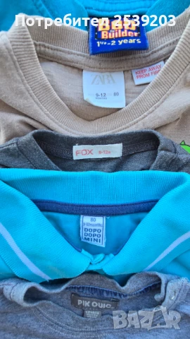 Детски тениски Zara FOX и други 9-12 месеца, снимка 11 - Бебешки блузки - 51057050