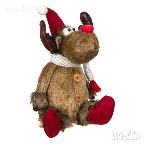 Коледен елен с дървени копчета, 38см, снимка 2 - Декорация за дома - 42718812