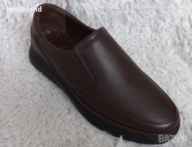 Обувки, естествена кожа, без връзки, код 597/75, снимка 1