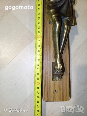 Стар кръст разпятие Христово,голям,тежък кръст от божи гроб,донесен преди 50,Исус Христос, снимка 17 - Антикварни и старинни предмети - 35564520