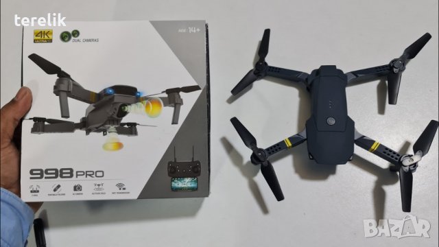 #ХИТ Нов DRON 998, 4K ULTRA HD; WIFI HPV 2.4G, Камера 2MP приложение за телефонна предаване на живо,, снимка 16 - Друга електроника - 39931008