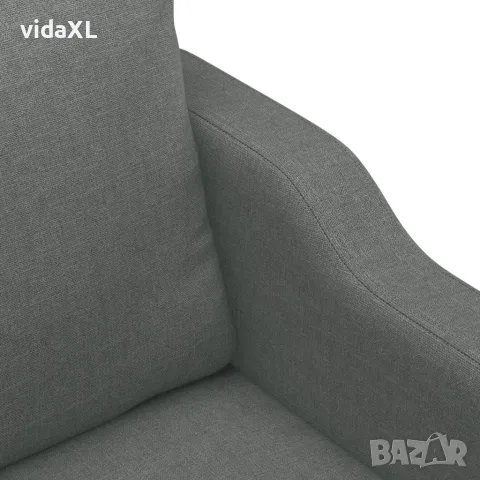 vidaXL Фотьойл, тъмносив, 60 см, плат, снимка 6 - Дивани и мека мебел - 56147286