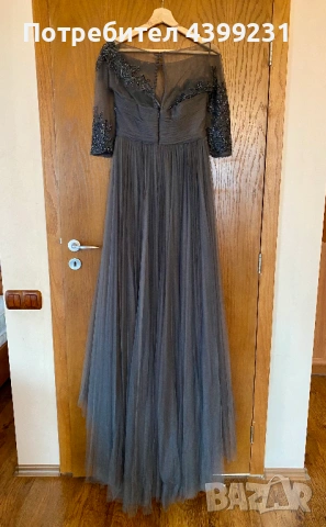 Луксозна бална рокля с тюл и дантела – елегантен силует, M, снимка 11 - Рокли - 54203135